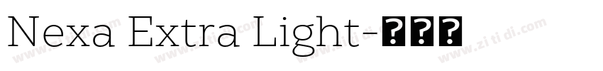 Nexa Extra Light字体转换